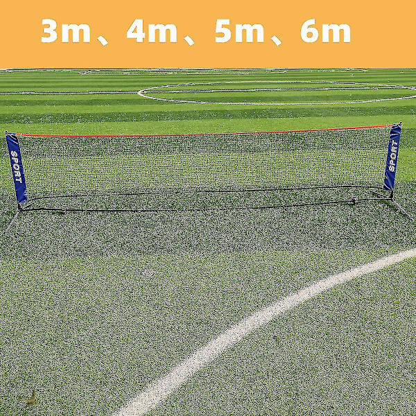 Kannettava taitettava 6 metrin tennis- ja sulkapalloverkko