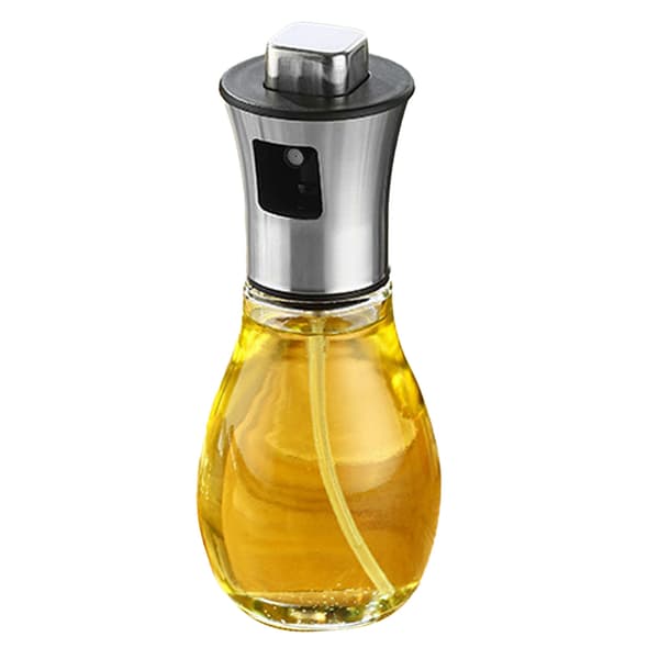 Oljasprayflaska Trycktyp Sprayar Jämnt 200ml Glas Oljespridare för Matlagning i Köket