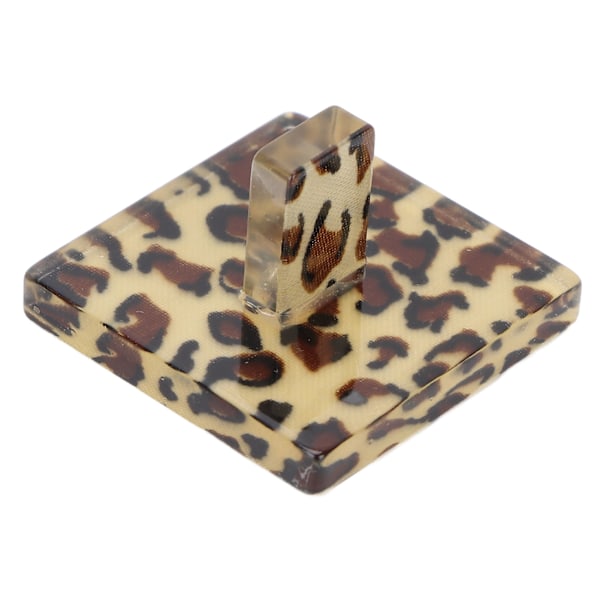 Neglebase Japansk Hjerteformet Rund Leopard Print Negleøvelse Base Display Stativ Firkant Form