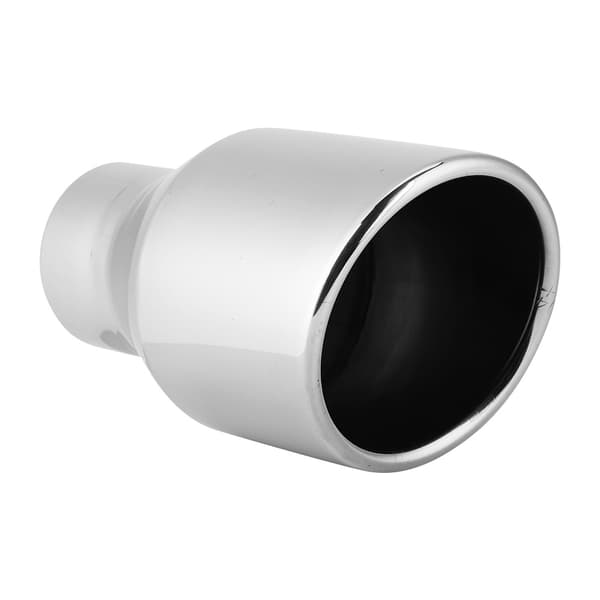 Universal 63-102mm Enkeltlags Krympende Skrå Halerør Stål Eksosrør Tips Bilmodifikasjon