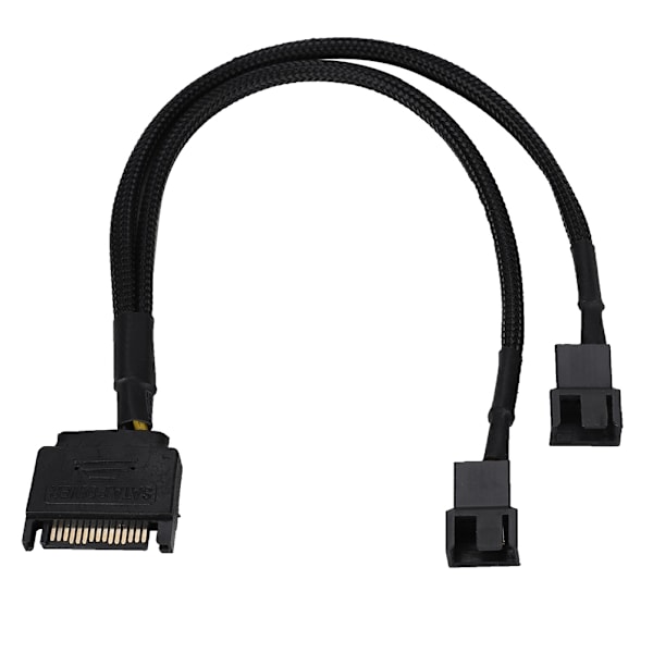 SATA 15Pin - 2*4Pin jäähdytystuulettimen power 2-tie muunnin 22AWG-kaapeli