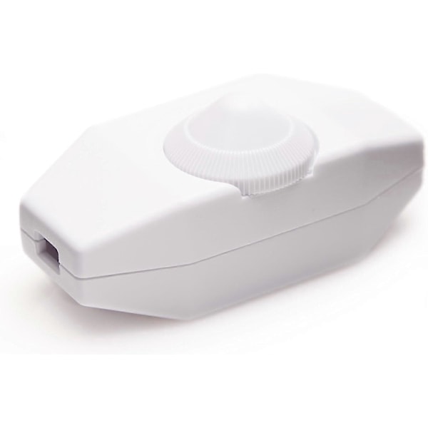 Ljusdimmer, Vridströmbrytare med 220-230V Vit Kabel, Tryckknapp för Dimbar LED_SZXM