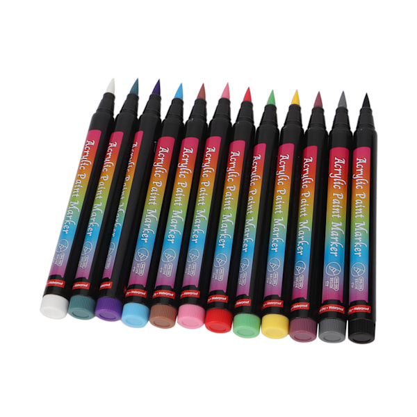 12 STK neglelakkpenner flere farger DIY Nail Point Graffiti Dotting Pen for manikyrverktøy