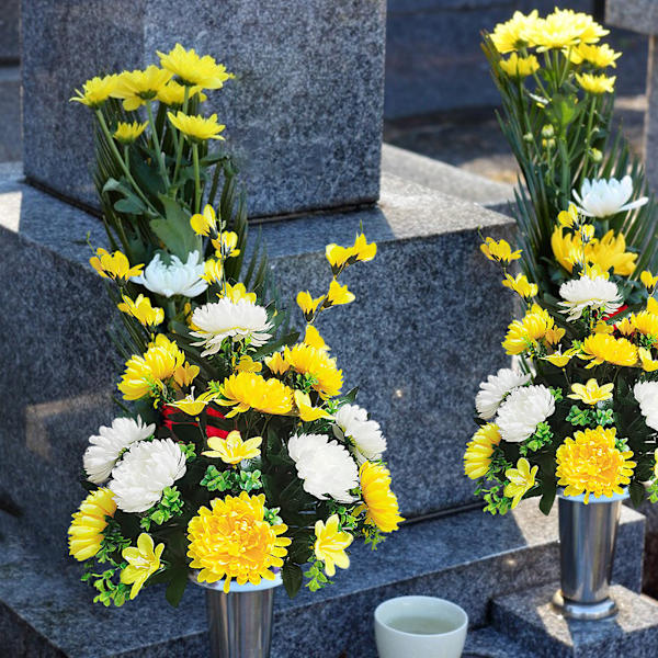 19 hoder krysantem offerblomster Kunstige blomster for offer og gravfeiing