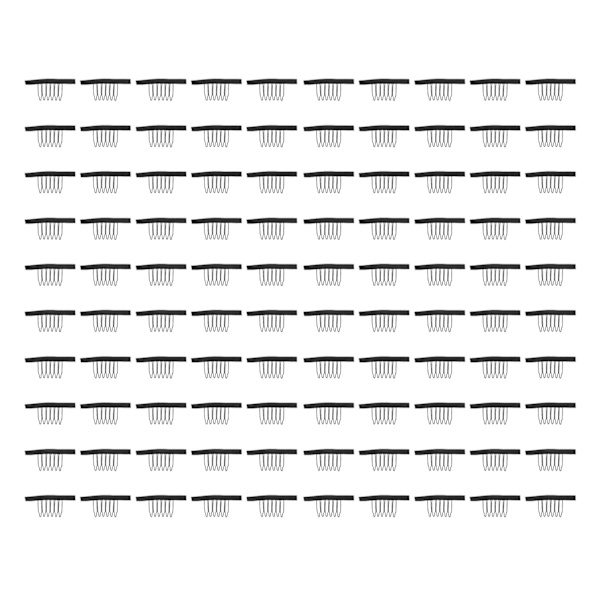 100 kpl peruukkikampapidikkeet ruostumattomasta teräksestä 6-hampainen hiuslisäverkkolippis Cap mesh