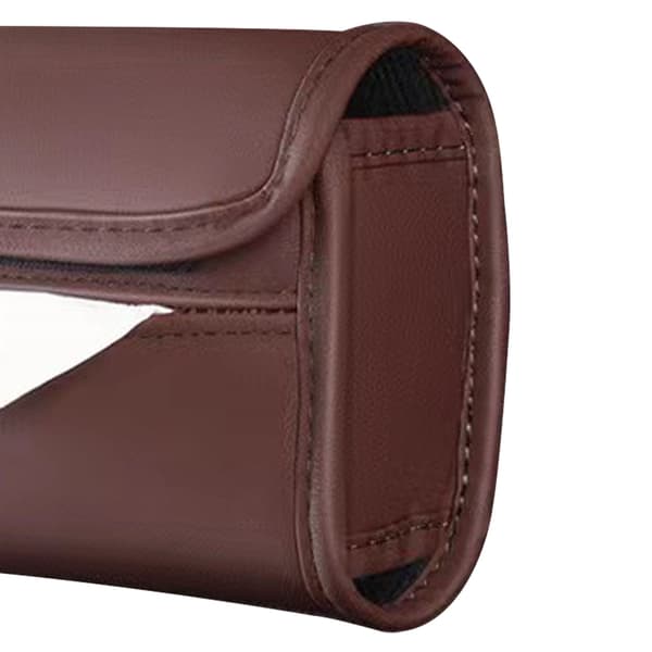 Armlene Tissueboks Holder Slitesterk PU-skinn Baksete Tissueboks Holder Serviett Organizer Brun