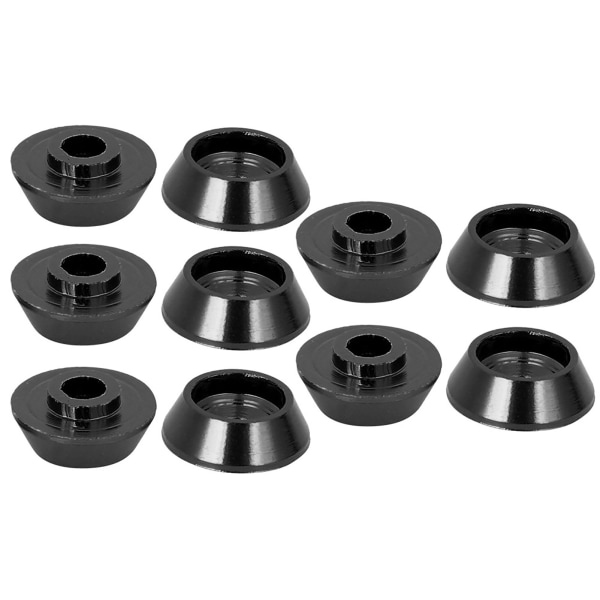 10 stk aluminiumslegeringsskrue Shim Oppgradering Reservedeler Passer for MND90 MN99 MN91 FJ45 (Sort)