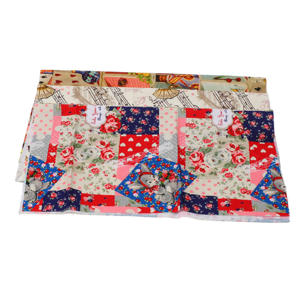 Syduk Mjuk hudvänlig Andas print Quiltduk för DIY Craft Bag Kläder Typ 7