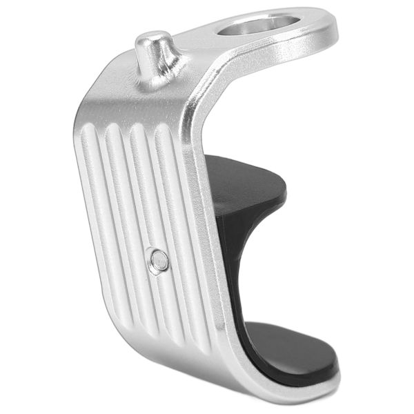 Cykel E-formad spänne Aluminiumlegering Plast polerad Lättdesign Cykelkrok E-spänne för BromptonSilver