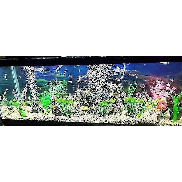 Kunstige akvarieplanter, vandplanter, tangplanter, naturtro dekorationer til akvarier, (2 stk.), plastik akvarieplanter til husholdning og O