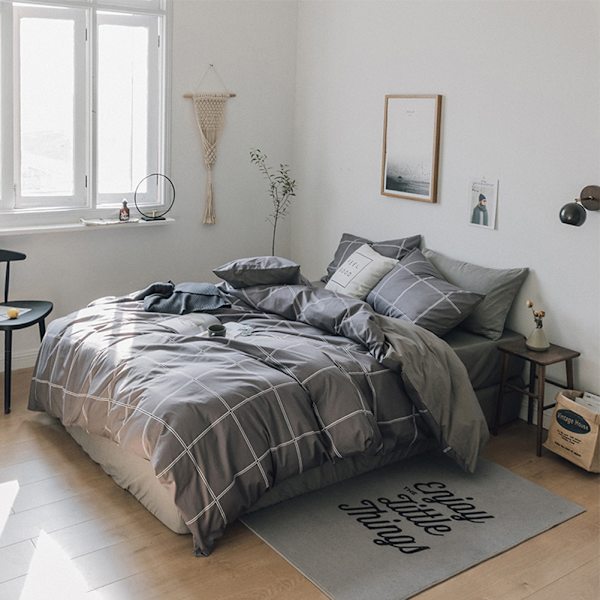 100% natur bomull dragkedja tryckt sängkläder set 51*66cm*2PCS örngott/229*229cm påslakan