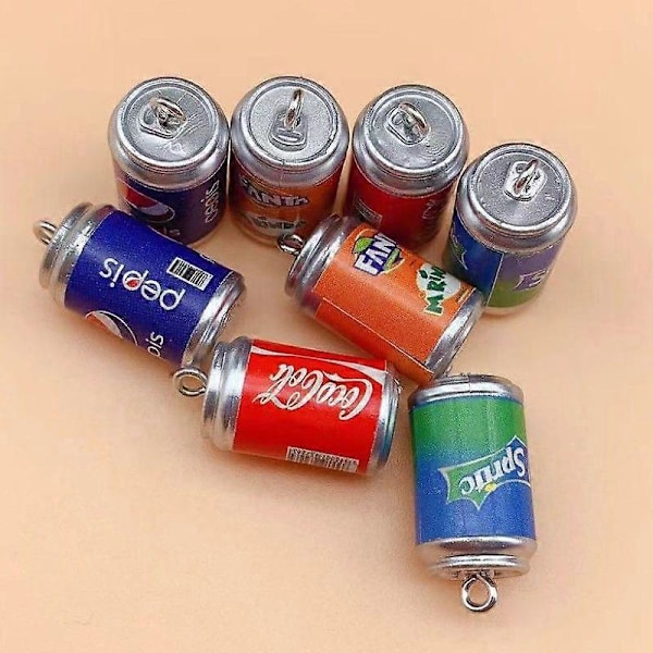 10 stk. 3D Coca-Cola flaskeformede harpiksvedhæng til smykkefremstilling DIY øreringe og armbåndstilbehør1
