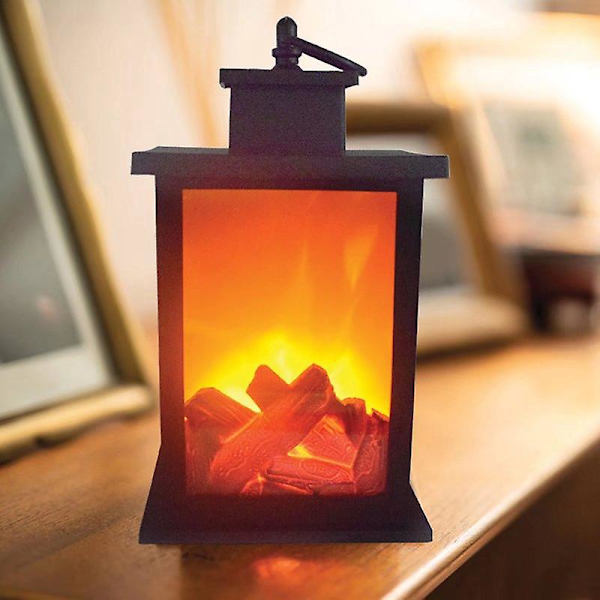 Bærbar LED Flammelampe til Pejsdekoration og Natlys