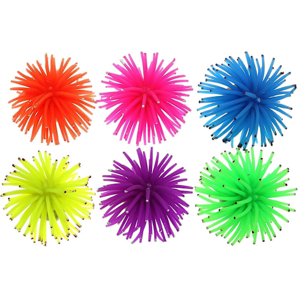 2 stk. Kunstig Søanemone 7 cm Glødende Falsk Koral Ornament Akvarietilbehør, Tilfældig Farve