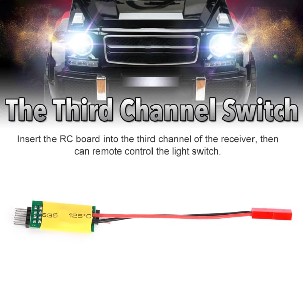Tredje kanals lyskontrolkontakt Board Controller tilbehørsdele til RC modelbil