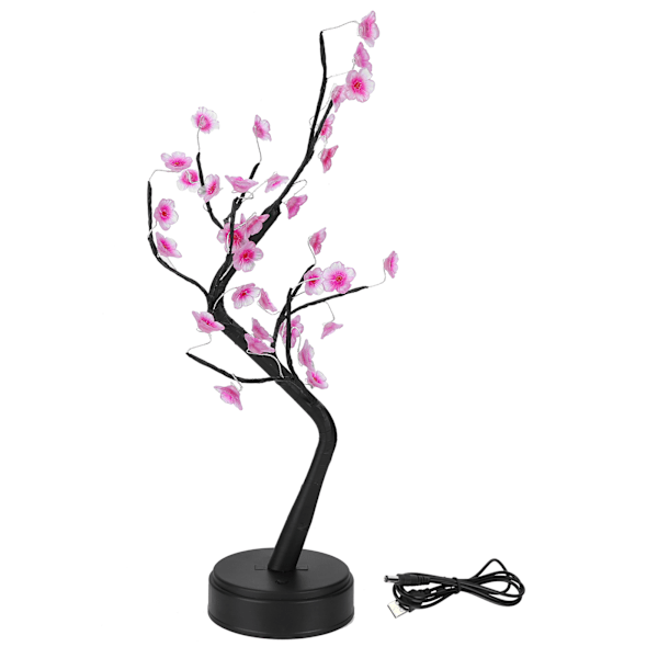 USB 35LED Plommeblomst Bonsai Lystre Lampe Hjem Jul Høytid Dekorasjon Nattlampe