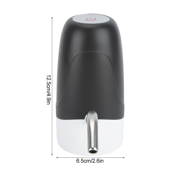 Bærbar elektrisk vannpumpedispenser Drikkeflaskebryter USB-lading for HomeBlack