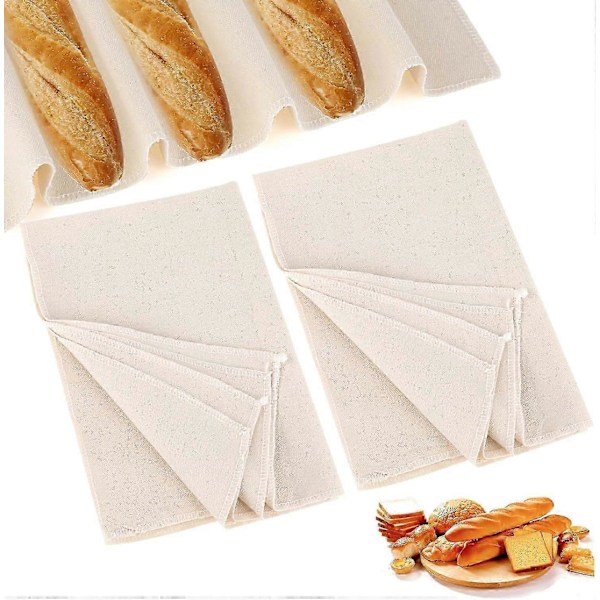 2 STK 3648cm Profesjonell Brød Fermentert Duk, Lin Couche Brød Fermentert Duk for Baguette Loaf Deig Forberedelse og Baking_SZXM