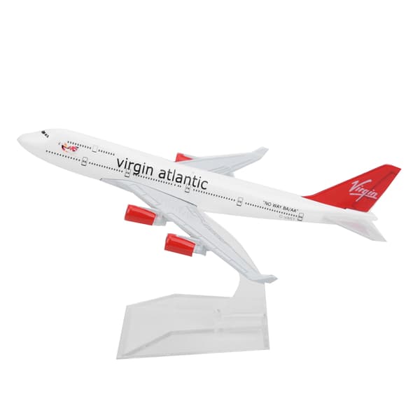 16CM Flymodel Højt Simuleret Legeringsflymodel Git Legetøj til SamlingUK 747