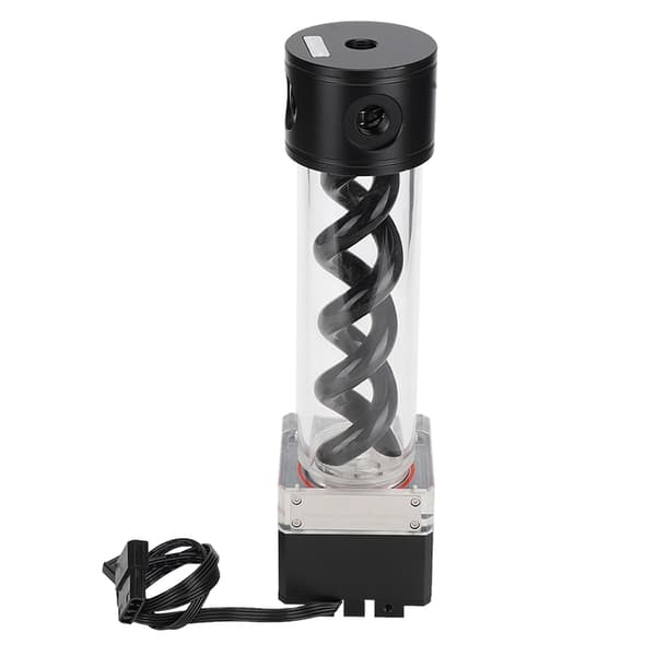 Vannkjølepumpe Tank Aluminium Anode 4 Meter Hode Datatilbehør PUB FS6MB-24 (Svart)