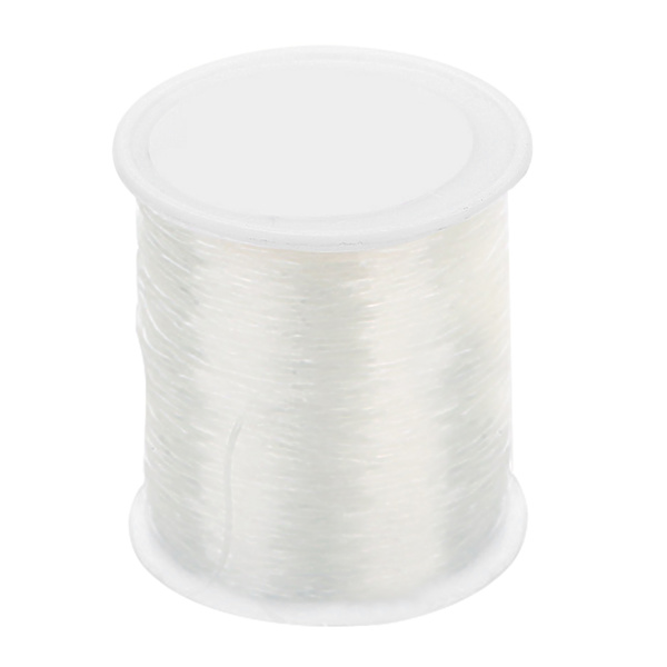 4 ruller perlekæde 109yd lang 0,03in diameter elastisk fiber slidstærk armbåndssnor til halskæde smykker DIY