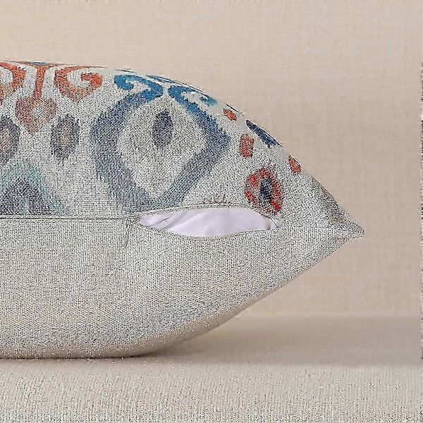 Sett med 4 Putetrekk i Bomulls Lin, Pynteputer til Sofa (45 x 45 cm)