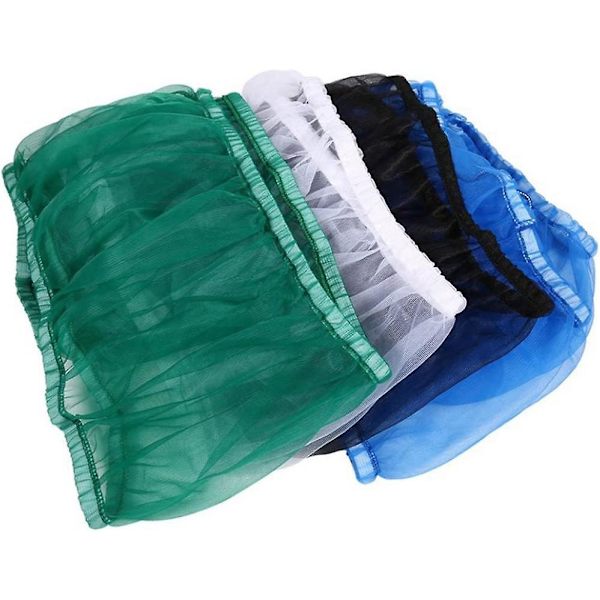 Enkel vit XL-storlek fågelbur mesh nätlock för dammtät fröuppsamling (35 omkrets, 150-200 cm)
