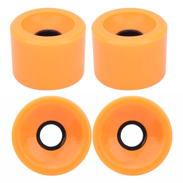 4 st/set Skateboard Hög Elastisk Färgglad PU Hjul Tillbehör för de Flesta Skateboards Orange