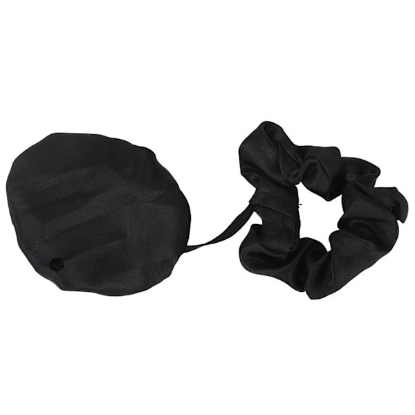 Drikkeovertræk Scrunchie Sæt Vandtæt Pulverforebyggelse Drikkebeskytter Overtræk Scrunchie til Kop Glas Sort