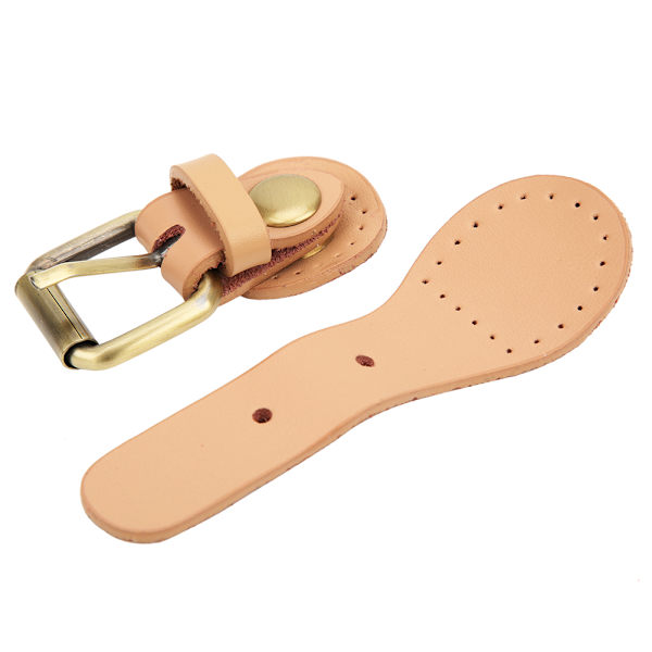 1 st spännlås i kohud för väskor, gör-det-själv-tillbehör i brons (beige)