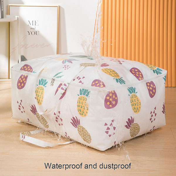 Åndbar dyneopbevaringspose - Non-woven stof med lynlås M Blad