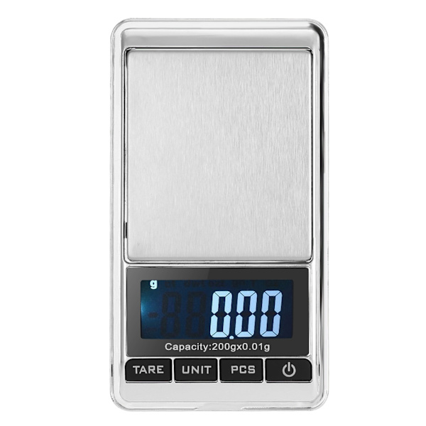Mini Bärbar Pocket Elektronisk Digital Smycken Precisionsvåg med Digital Display (200*0,01g)