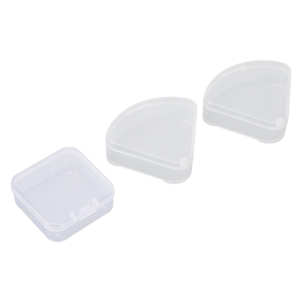4 stk. Makeup Puff Svamp Holder Etui Forskellig Form Transparent Bærbar Vandtæt Puff Beskyttende Beholder