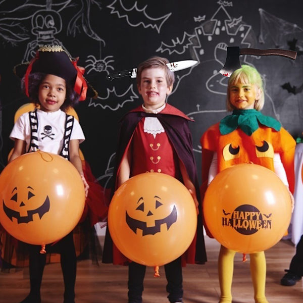 Halloween Horror Pannebånd Skremmende Bloody Axe Rekvisitter Hårbånd Bruk for hodet Halloween Cosplay Zombie Rekvisitter