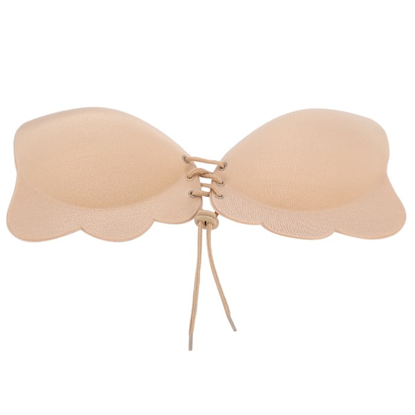 Silikon BH utan axelband trådlös dölj push up one-piece rygglös BH för kvinnor (hudfärg A)