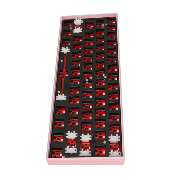 61 Keys Mekaaninen näppäimistö DIY Kit Tuki Langaton 2.4G BT 3.0 5.0 Type C Langallinen modulaarinen mekaaninen pelinäppäimistö RGB Pinkillä