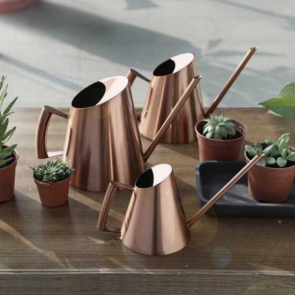 Vandkande i rustfrit stål til husholdning, have, grønne planter, blomster, bronze M
