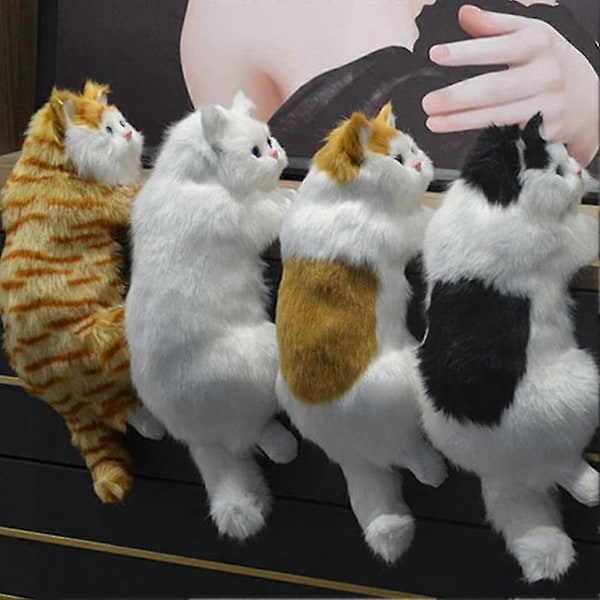 Kunstig Furry Kat Livagtig Kæledyr Kat Dekoration Hængende C