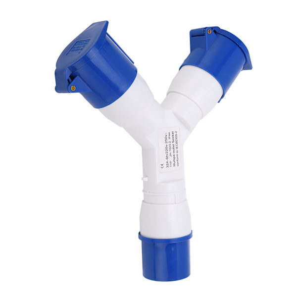 Industriplugg Multifunksjonell IP44 vanntett 1in 2out 3pin Industrial Site Plug 220‑250V