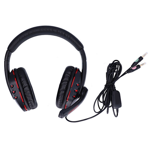 SOMiC G923 Gaming Headset med mikrofon og splitterkabel Stereo 3,5 mm stik til pc bærbar computer smartphone