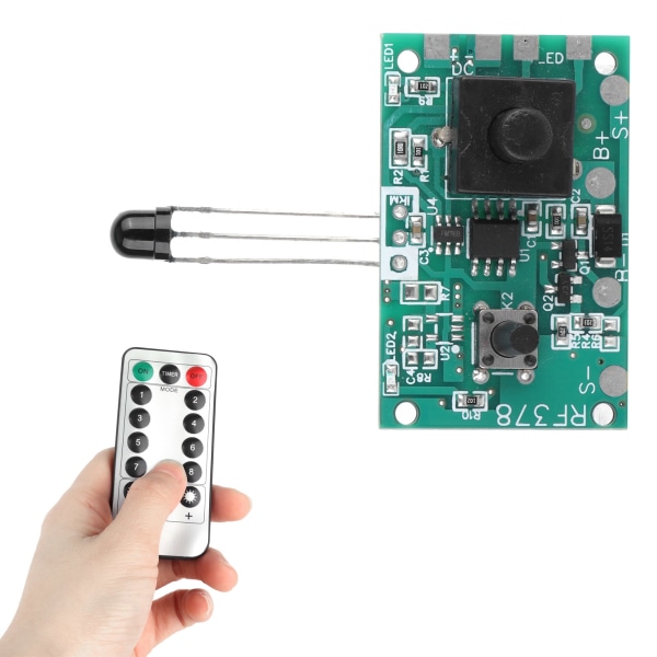 3,7V Solar Lamp String Controller Module Kretskort med fjärrkontroll för Solar String Lights