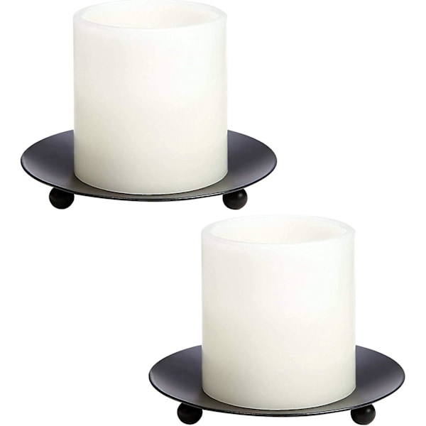 Vintage sorte smedejerns lysestager - Sæt med 2, 0,78\" x 4,3\" - Ideel til spa, bryllupper, bønner, familier og fester