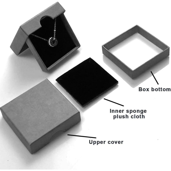 Set med 2 minimalistiska smycken presentförpackningar - Idealisk för snygg och säker smyckeförvaring