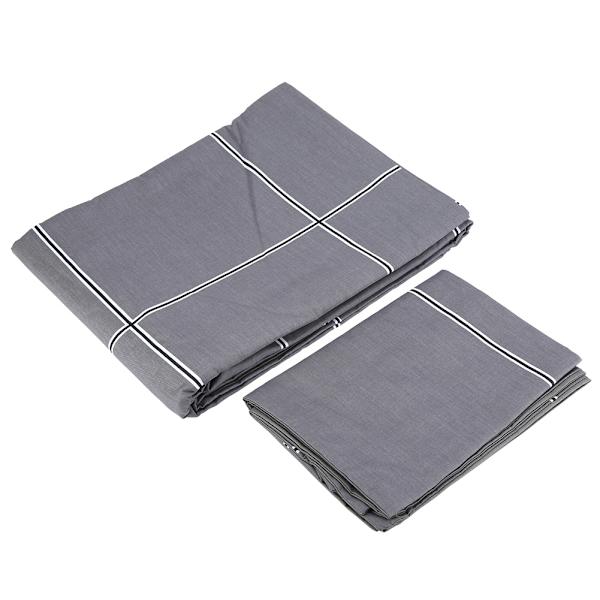 100% natur bomull dragkedja tryckt sängkläder set 51*66cm*2PCS örngott/229*229cm påslakan