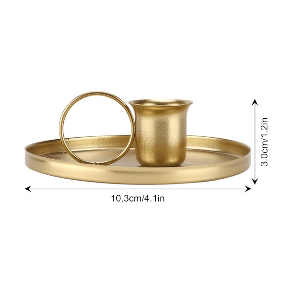 Retro Ljusstake Metall Smidesjärn Ljusstake Stand Ornament Heminredning Guld