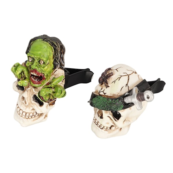 2 st Car Skull Freshener Clip Universal Design Resin Car Air Fresheners Vent Clips Dekor