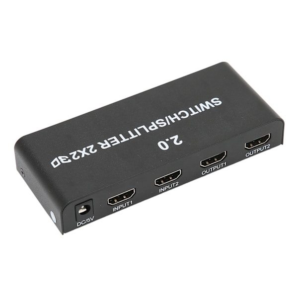 2x2 HD Multimedia Interface Splitter 4K 60Hz 2 In 2 Out Video Switcher för Signalöverföring 100‑240VUK Plug