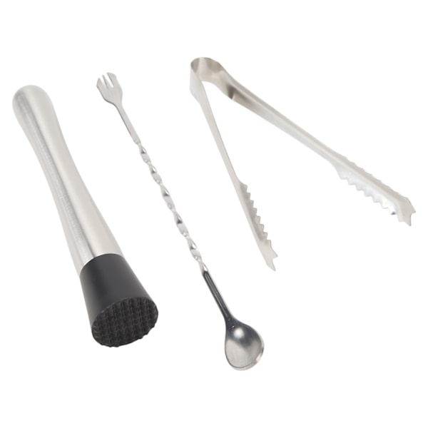 Bartender Kit Bar Tool Set i rustfrit stål Cocktail Jigger Muddler Bar Ske Ice Tong til Bartending Drink Mixing