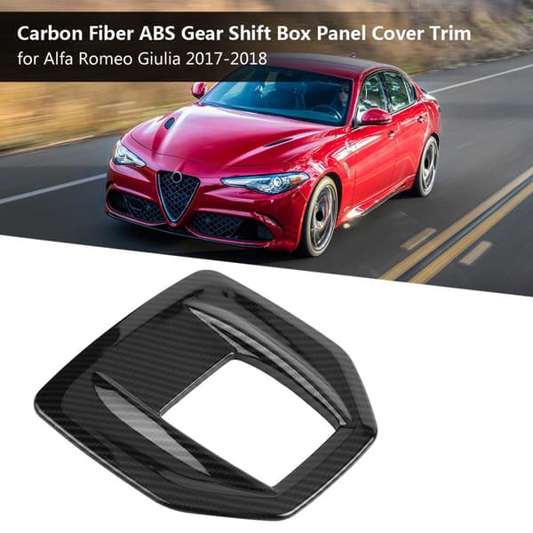 Karbonfiber ABS girskifteboks paneldeksel for Alfa Romeo Giulia 2017-2018