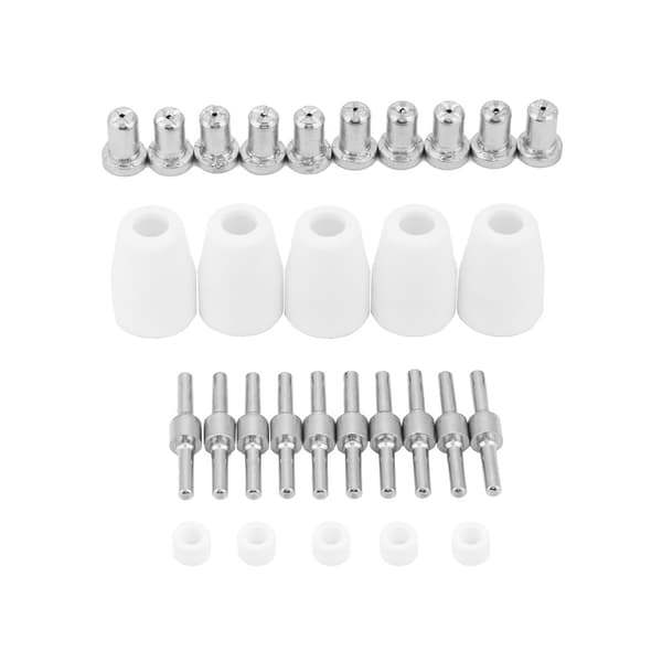 30st/set PT-31XT Plasmaskärbrännare Förbrukningsmaterial Munstycke Elektrod Skydd Virvelring Kit